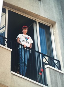 Susan at the window of the studio, 1989